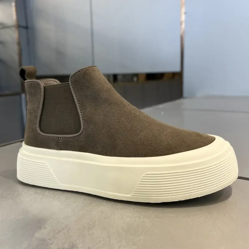 2025 New Casual Sports Comfortable Trendy High Help Thick Bottom Bread Retro Casual Men's Shoes Board Shoes