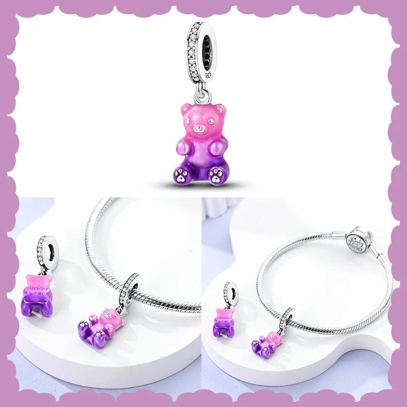 925 Sterling Silber Karussell Katze Heißluft ballon Charm Perlen geeignet für Pandora Original Armband DIY Mode Geschenk machen