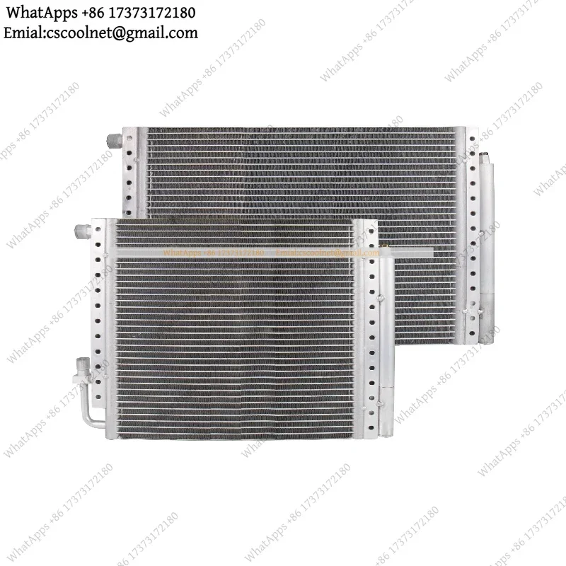 universal-aluminum-radiator-condenser-parallel-flow-with-drier-14x18x20mm-14x23x20mm-for-heavy-duty-truck-excavator-ac-system