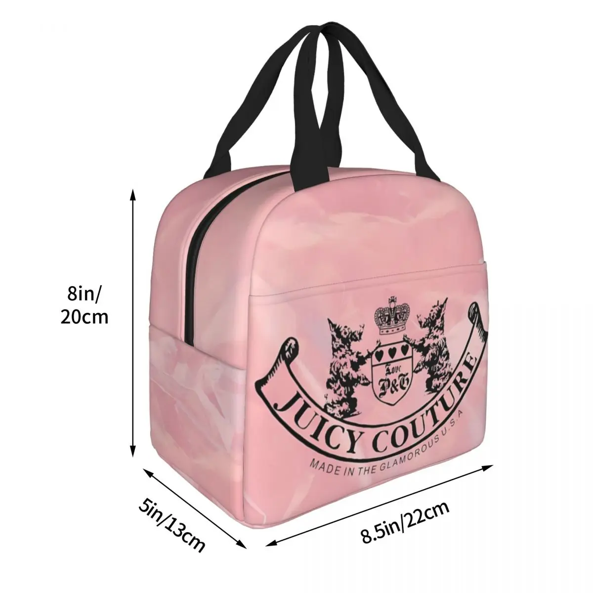 Hot-Sale-Like-Juicy-Couture-Style Lunch Box Women Multifunction Cooler Thermal Food Insulated Lunch Bag Kids