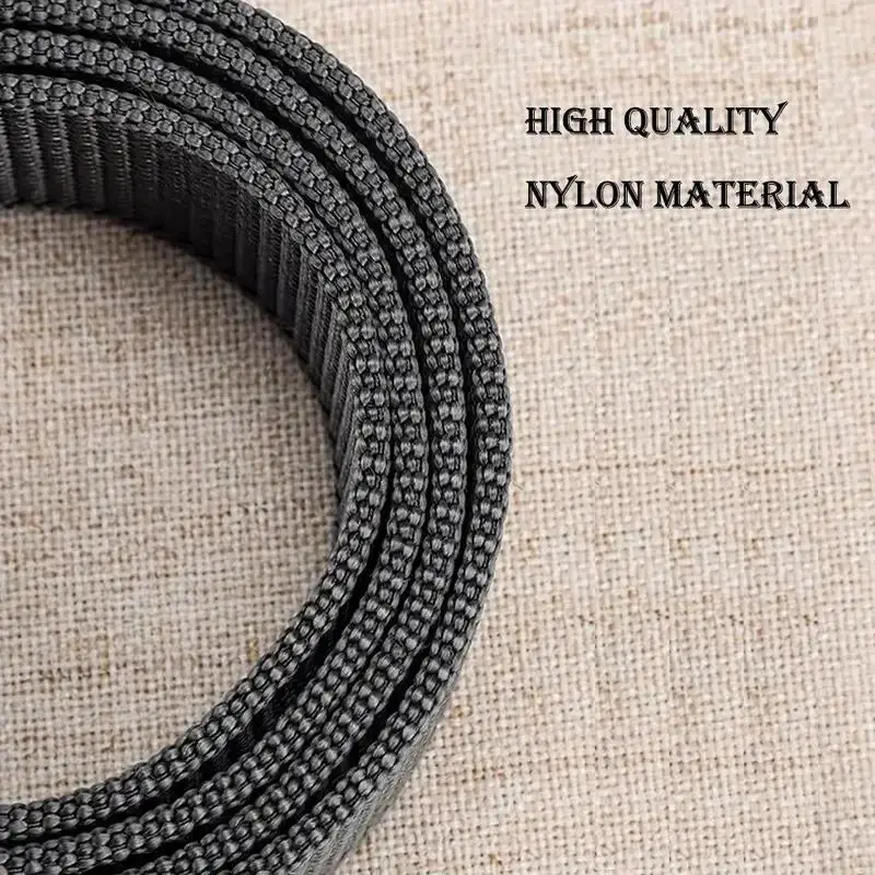 Men Nylon Canvas Belt Heavy Duty Tactical Work Belt Alloy Pin Buckle Casual Everyday Outdoor Sports Durable Style
