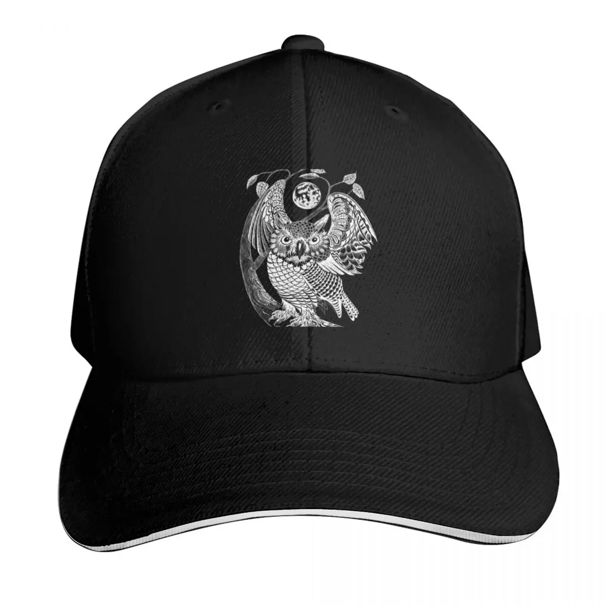 Owl Positive (only visible on dark background) Baseball Cap Men Women Casual Summer Sport Sun Cap