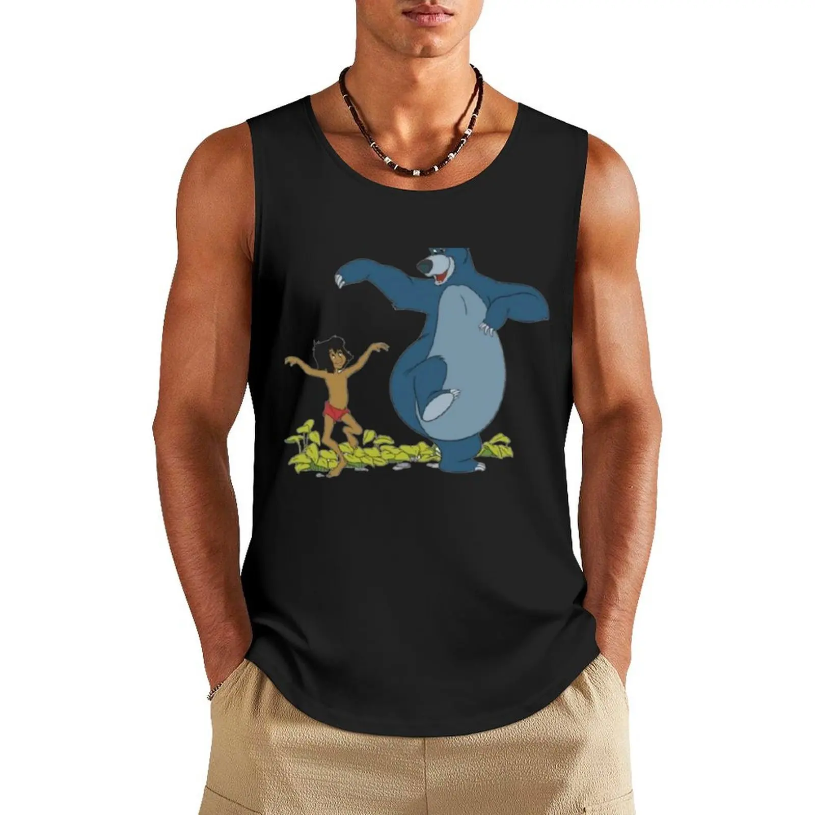 Mogli und Balu Tank Top Мужская одежда футболки в роскошном стиле для мужчин для спортзала Рабочий жилет