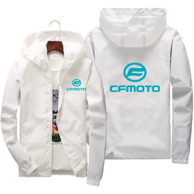 CFMOTO 2024ผู้ชายใหม่เสื้อแจ็กเก็ตชุดแข่งรถแขนยาวลำลองไล่ระดับสีเสื้อโค้ทกันน้ำพิมพ์ลายเสื้อใส่สบาย