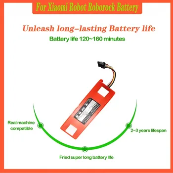 🏆14.4V BRR-2P4S-5200S Robotic Vacuum Cleaner Replacement Battery For Xiaomi Roborock S55 S60 S65 S50 S51 S5 MAX S6 Par5200mAh