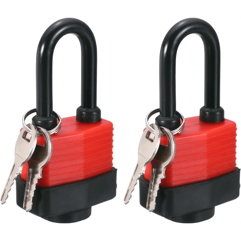Heavy-Duty Waterproof Padlocks - Keyed Alike for Outdoor Security, 30mm Wide Body, Laminated Steel Construction, Same Key