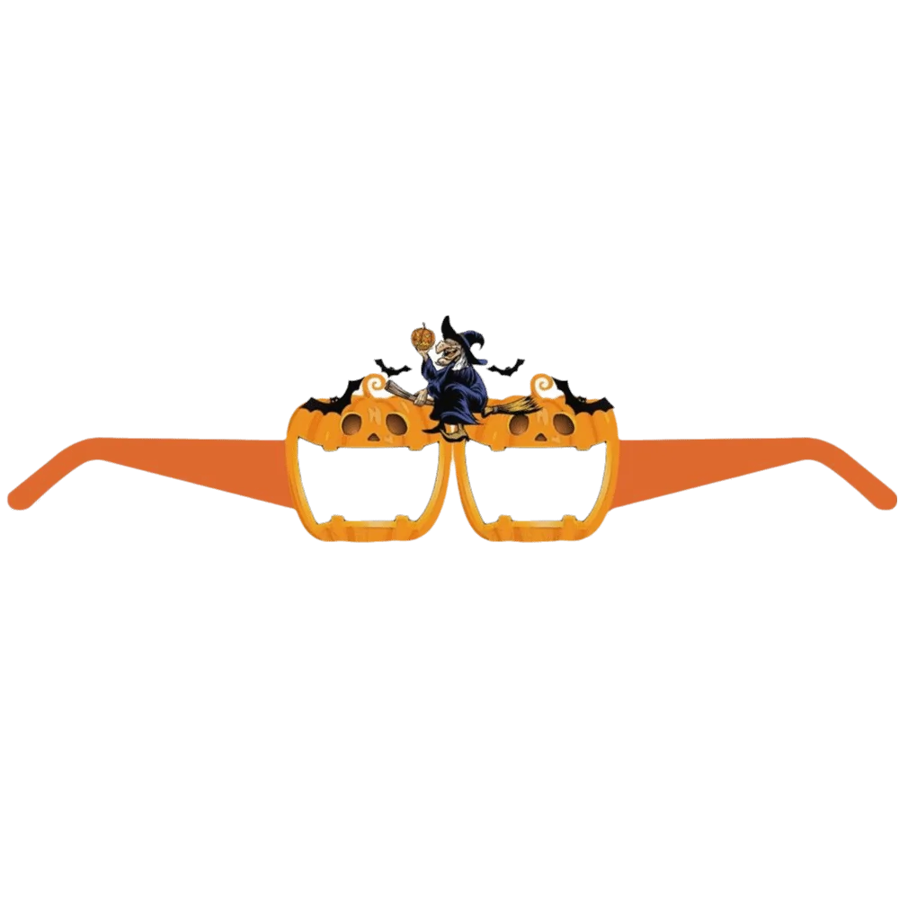 6 pezzi Divertenti occhiali di carta di Halloween Design di ragno Design di zucca Occhiali cosplay Design di pipistrelli Cartone Puntelli per foto di feste Ragazza