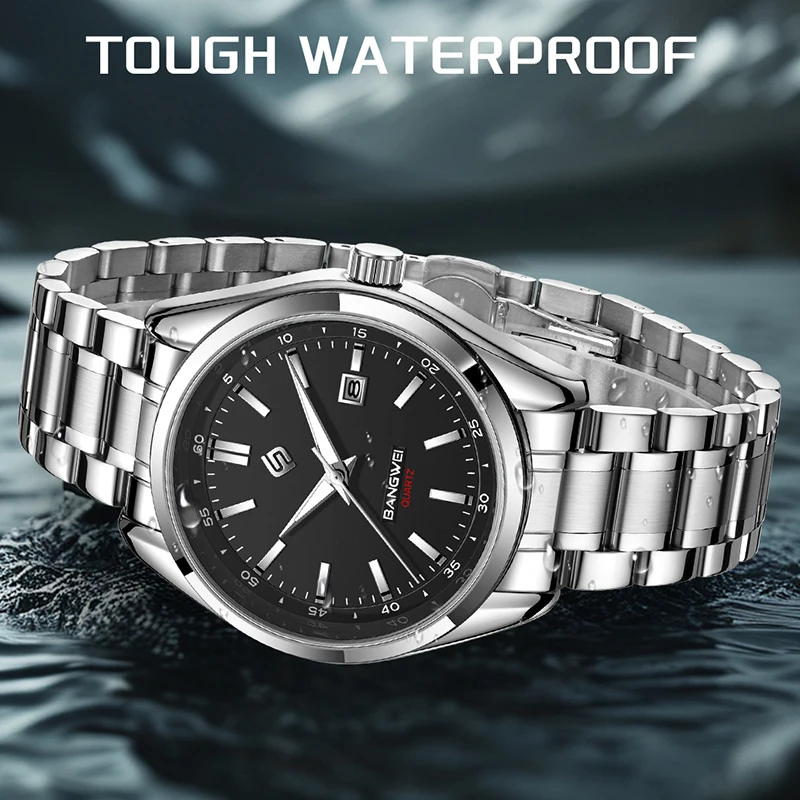 BANGWEI 2025 New Watches Men LIGE Brand Luxury Mens Watch Fashion Casual 30M Waterproof Luminous Date Quartz Wristwatches Reloj