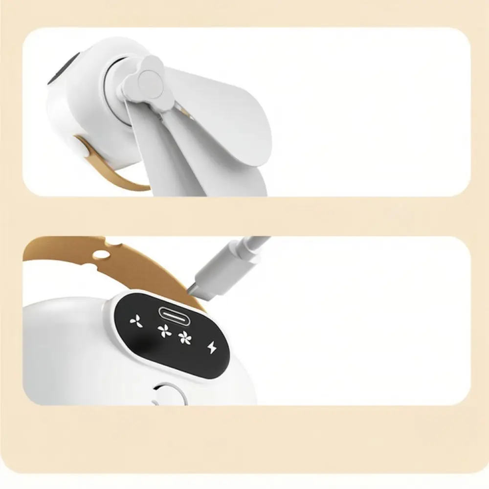 Rechargeable Small Hanging Fan Portable USB Cooling Cooler For Dorm Room Bed Tent Outdoor Travel Quiet Air Mover Fan