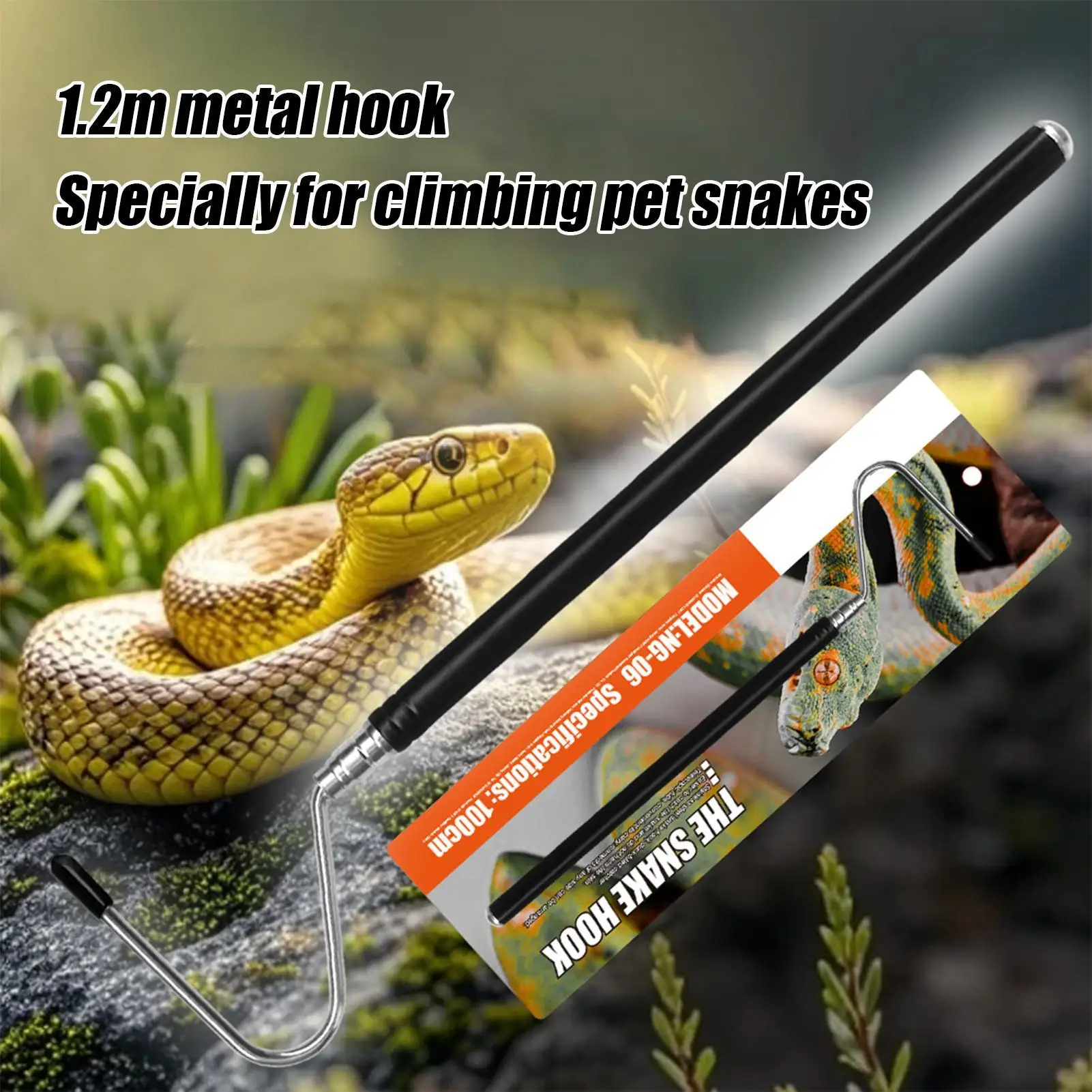 Snake Hook Snake Catcher Extended Anti-Bite Retractable Hook With Non-slip Handle For Cleaning Plumbing Bathroom Pool Skimmer