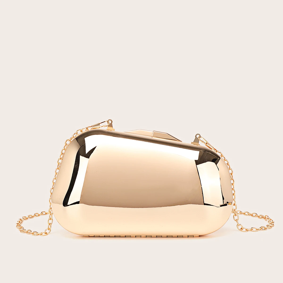 

Metallic Oval Egg Clutch Bag Acrylic Women Handbags Gold Silver Women Evening Party Bag Wedding Lady Female Day Box Bag