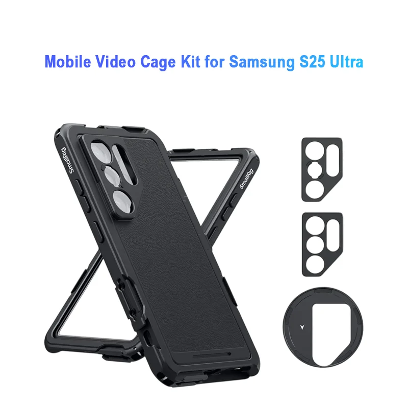 cage-de-telephone-smallrig-s25-ultra-kit-de-cage-video-mobile-pour-samsung-s25-ultra-avec-plaque-arriere-d'objectif-17mm-adaptateur-de-filtre-5254