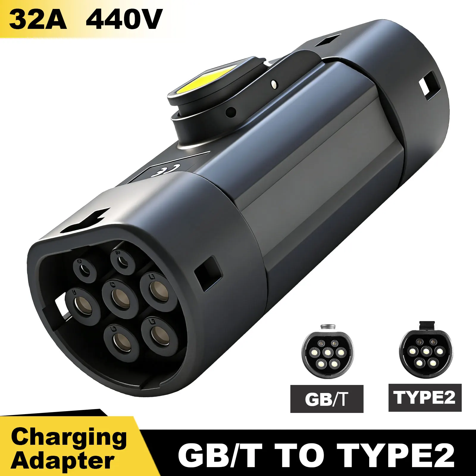 

SUSUTOO GBT to Type 2 EV Charger Converter Adapter AC 32A 22kw for EVSE Charging GB To IEC 62196 Type2 Standard Charger Adaptor