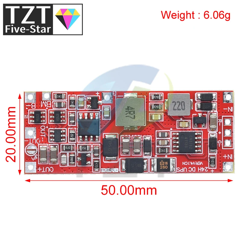 TZT DC 12V/15V 24W 1A UPS Power Supply Module Uninterruptible Power Control Board 2S V4.0CN Charging Step Up Protection Module