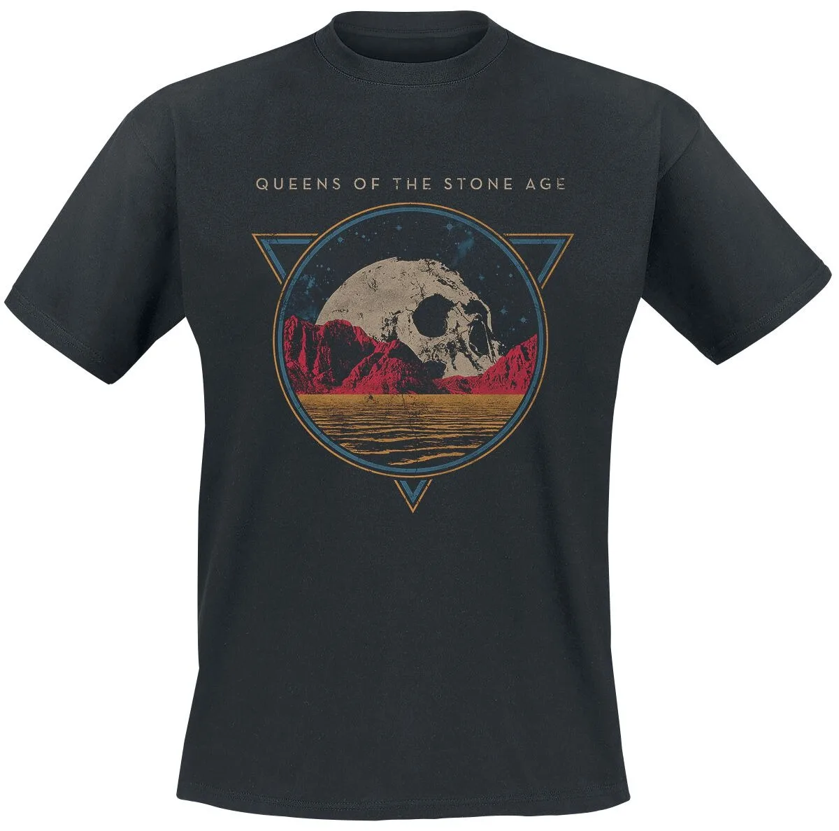 Queens of The Stone Age Classic Logo Tee, Alt Rock T-Shirt with Red O Symbol Print, Band Fan Merch
