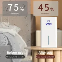 25W Mini Dehumidifier 1.1L, Quiet Portable Air Moisture Absorber with Auto Shut Off for Bedroom, Office, Bathroom dehumidifier