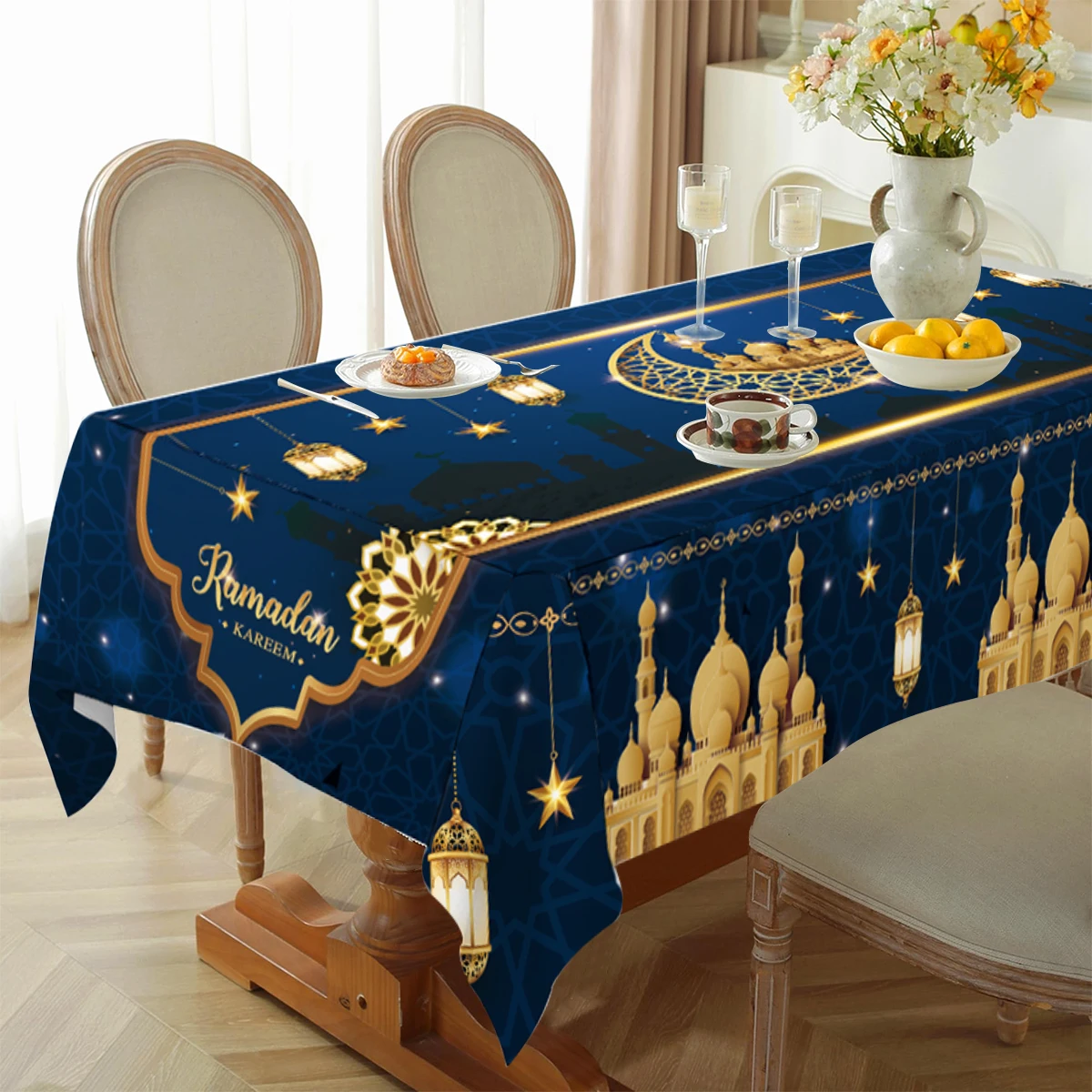 Eid Mubarak Toalha De Mesa para Decoração Do Ramadã, Fontes Do Partido, Presente Muçulmano Islâmico, Decoração Do Partido, Al Adha, 2024