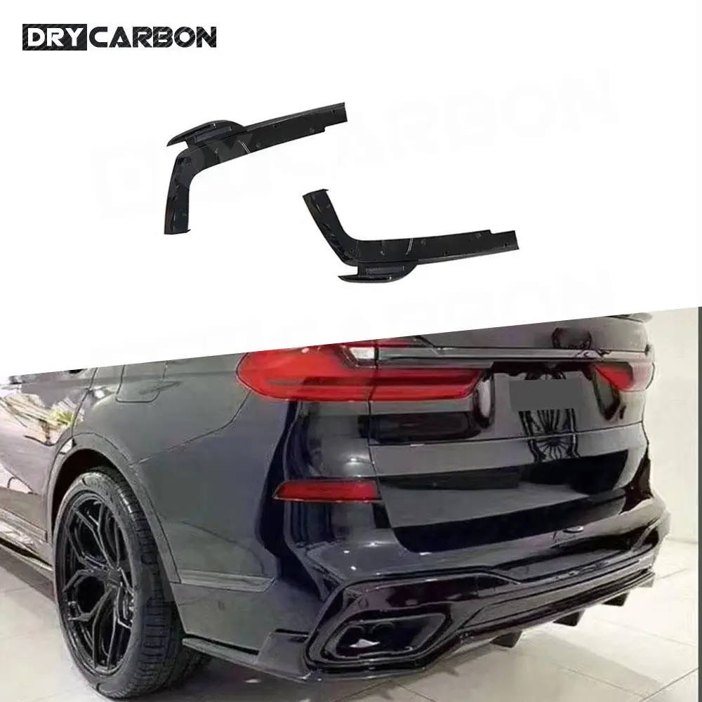 

For BMW X7 G07 M Sport 2019-2021 Carbon Fiber Rear Bumper Lip Spoiler Side Aprons Flaps Rear Diffuser Splitters Body Kits