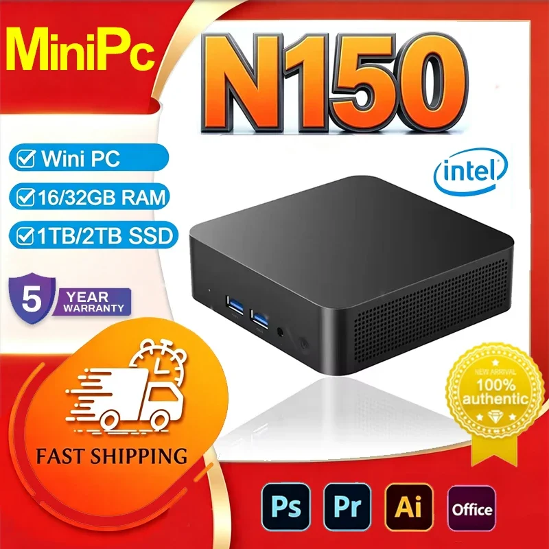2026-インテル-n150-ポータブルミニpc-windows-11-ポケットゲーミングデスクトップ-16gb-32gb-ram-1tb-2tb-ssd-wifi6-bt52-オフィスコンピューター