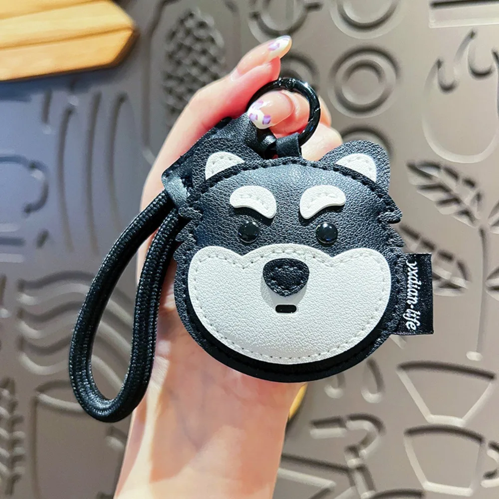 Lovely Cat Leather Dog Pendant Hanger Animals Pu Leather Puppy Keychain Fashion Creative Bag Pendant Car Accessory
