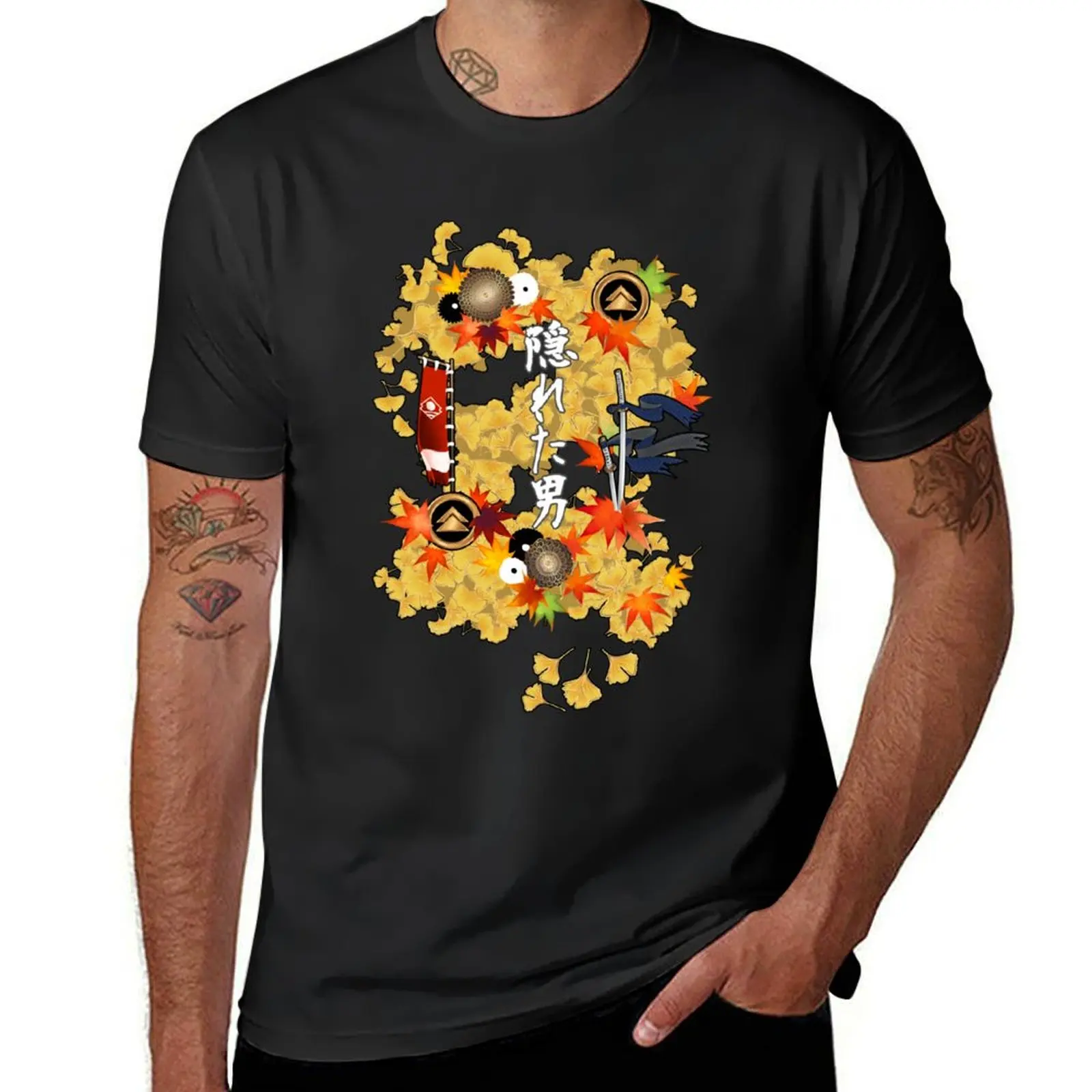 The Hidden Man (kanji version) - ゴースト?オブ?ツシマ Ginko Kimono Design - Ghost of Tsushima 104 T-Shirt