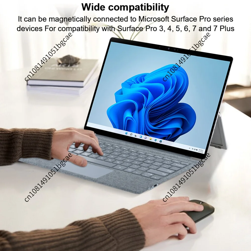 Portable Wireless Keyboard 7 Colors Backlight Bluetooth-Compatible Type Cover Keyboard Magnetic for Surface Pro 3/4/5/6/7/7 Plus