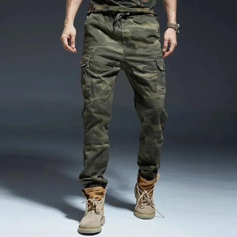 

Camouflage Overalls Male Nine Point Casual Tide Brand Forces Uniforms Sports Beam Thicken Harem Pants
