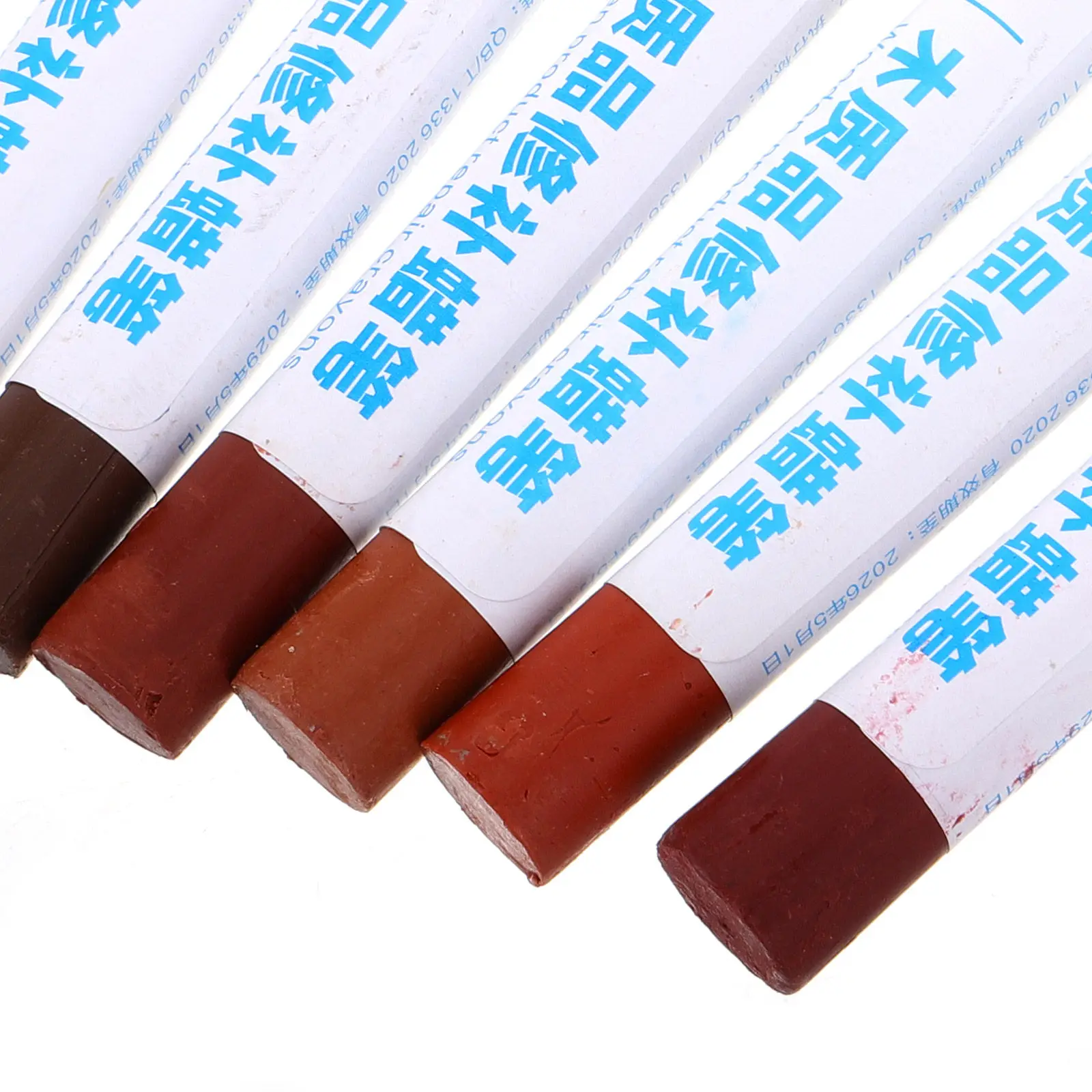 12Pcs Wax Crayons Furniture Repair Pens Scratch Dent Remover for Laminate Hardwood Vinyl Floors Countertops Portable Multi Color