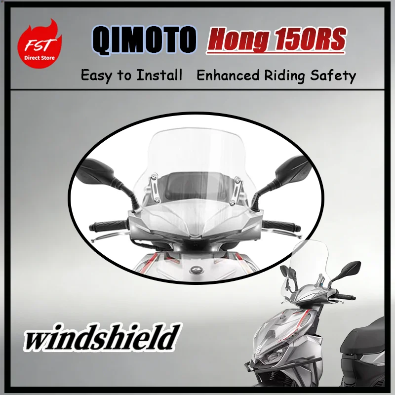 

FOR QJMOTOR Hong 150RS Tall Wind Deflector Urban Style Enhanced Wind Protection for Motorcycles Impact Durable High Clarity