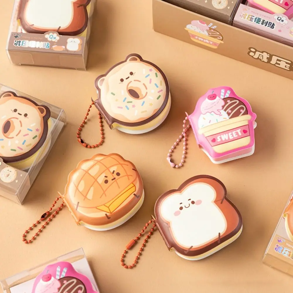 1pc Cartoon Mini Planner Notebook Kawaii Diary Notepad Sticky Note Cute Key Chain Student Stationery Portable School Supplies