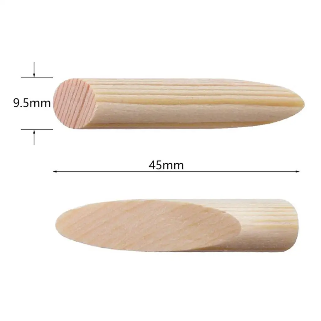 Tapones de bolsillo de madera maciza, accesorios de carpintería para muebles, 50 paquetes de 1,77x0,37 pulgadas