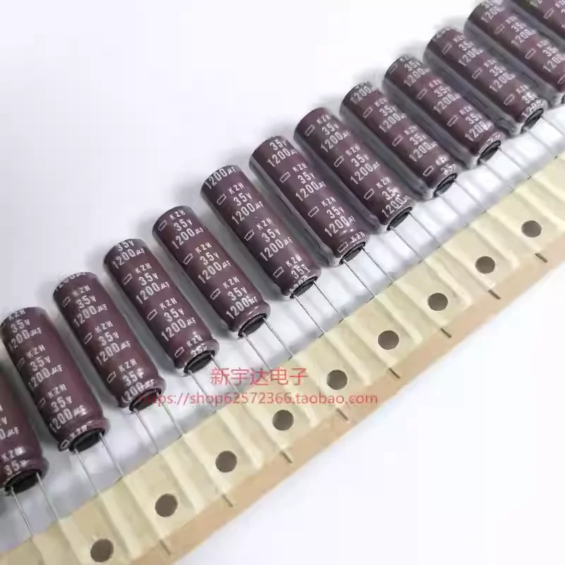 

10-100 шт. 1200 мкФ 35В Японский высокочастотный низкоимпедансный оригинальный конденсатор Black Diamond 35V1200UF 10X30 KZH