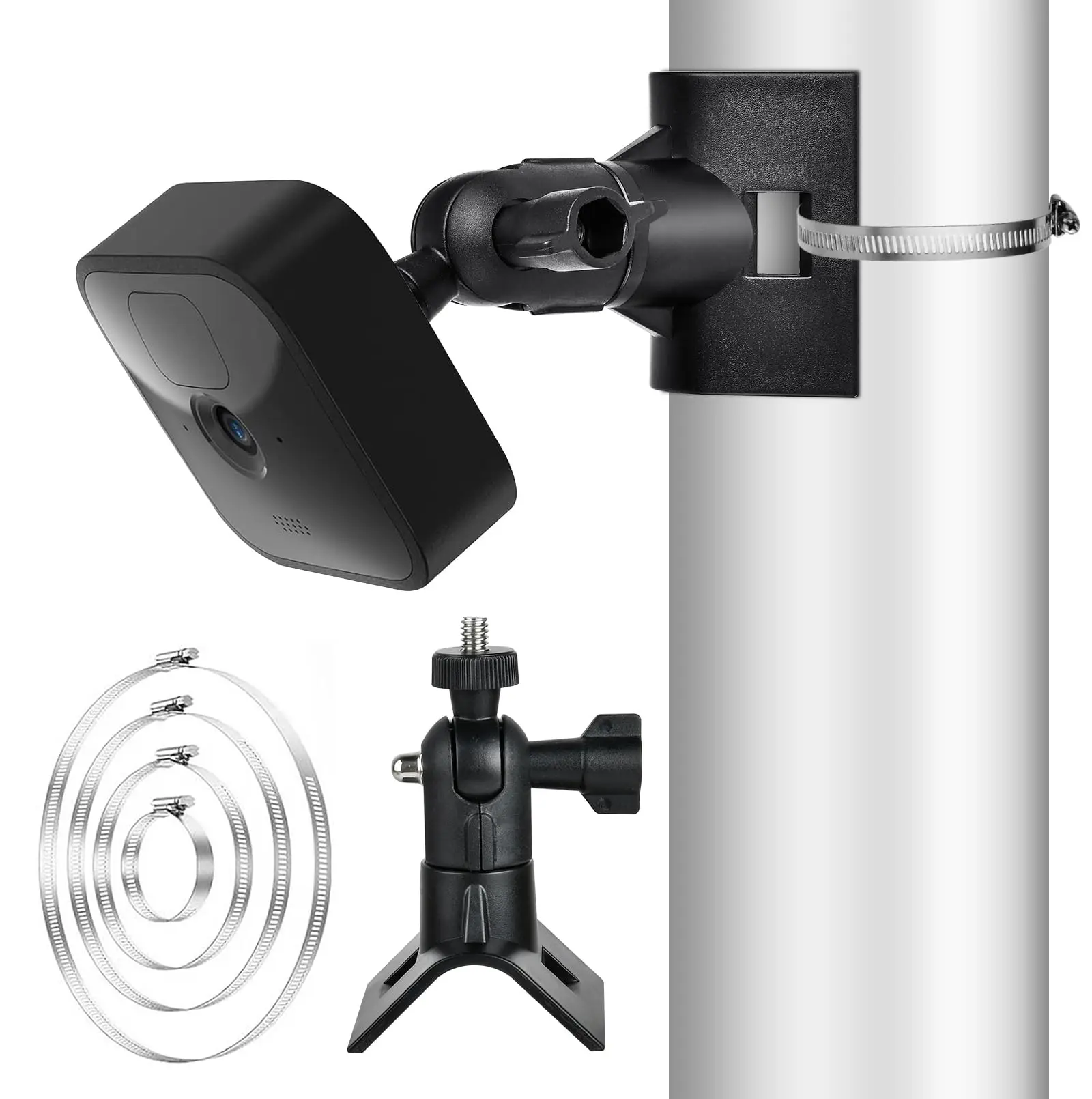 Universal Pole Mount for Eufy 2C/3C, Arlo Pro 4/3, Ring Stick Up Cam Battery/Pro Battery Version, Simplisafe & Reolink Camera