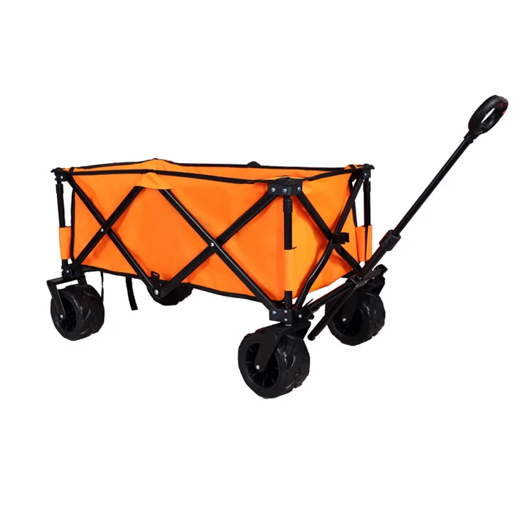 Portable Outdoor Camping Wagon for Picnics and Night Market Stalls Foldable and Customizable Shopping Cart OEM Supported
