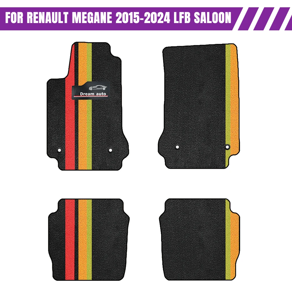 

Custom Car Floor Mats For Renault megane 2015-2024 LFB saloon Waterproof Auto Carpets Foot Coche Accessorie