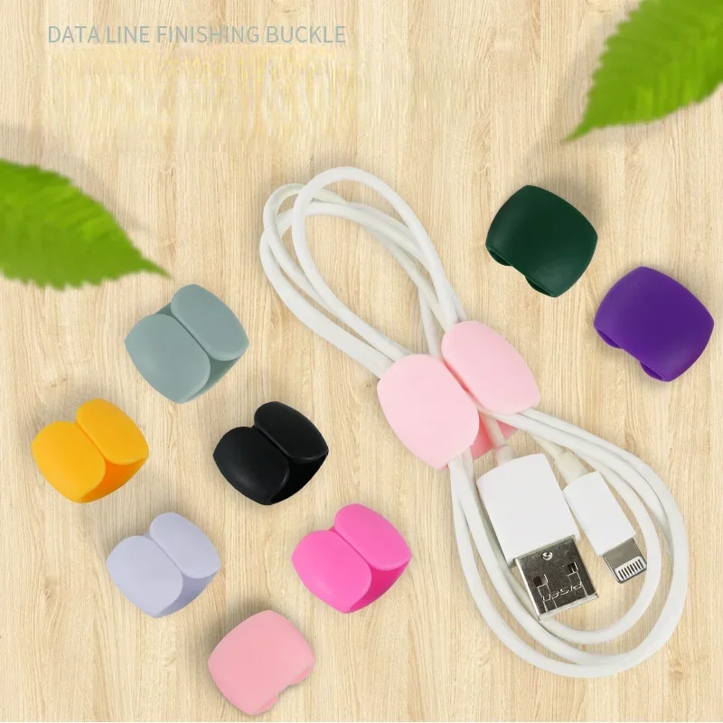 4 pcs/lot Small Cable Winder Fashion Portable Travel USB Charger Holder Desk Organizer Wire Cord for Home Desktop Decoration