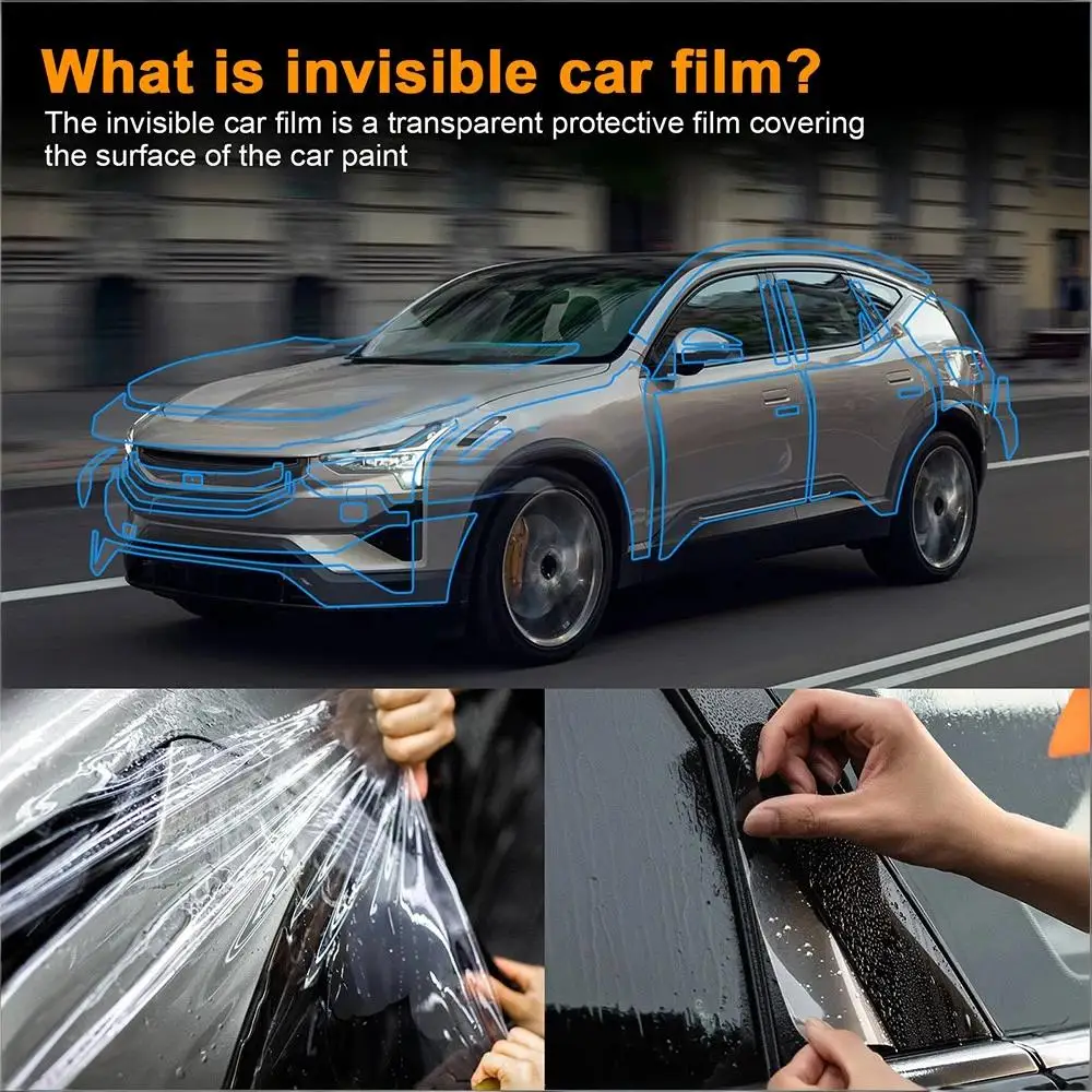 8.5Mil TPU Bumper Scratch-resistant Car Paint Protection Film For Polestar 3 2024-UP Car Body Transparent Bra Per-cut PPF Kit