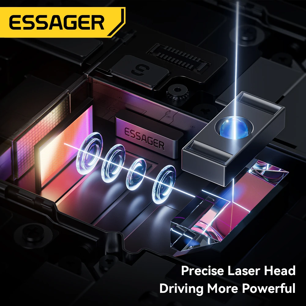 Essager 2 in 1 외장 CD/DVD 버너 광학 드라이브 USB-A/Type-C DVD RW CD 라이터 리더 플레이어 휴대용 레코더 (노트북 PC용)