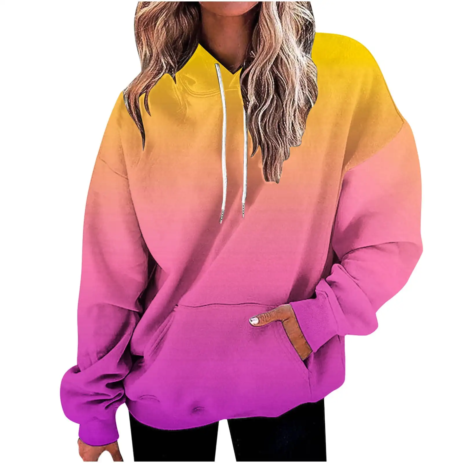 Autumn Gradient Color 3D Print Hoodies Men Women Fashion Casual Long Sleeve Hooded Sweatshirts Streetwear Pullovers Kid Clothing