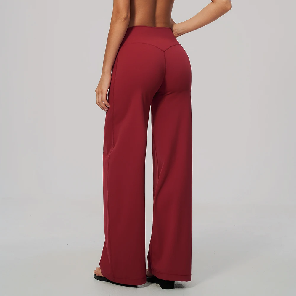 Yoga Pants Womens High Waist Fitness Bell Bottoms Running Workout Gym Push Up Tights Wide Leg Leggings Colorblock Wide Leg Pants