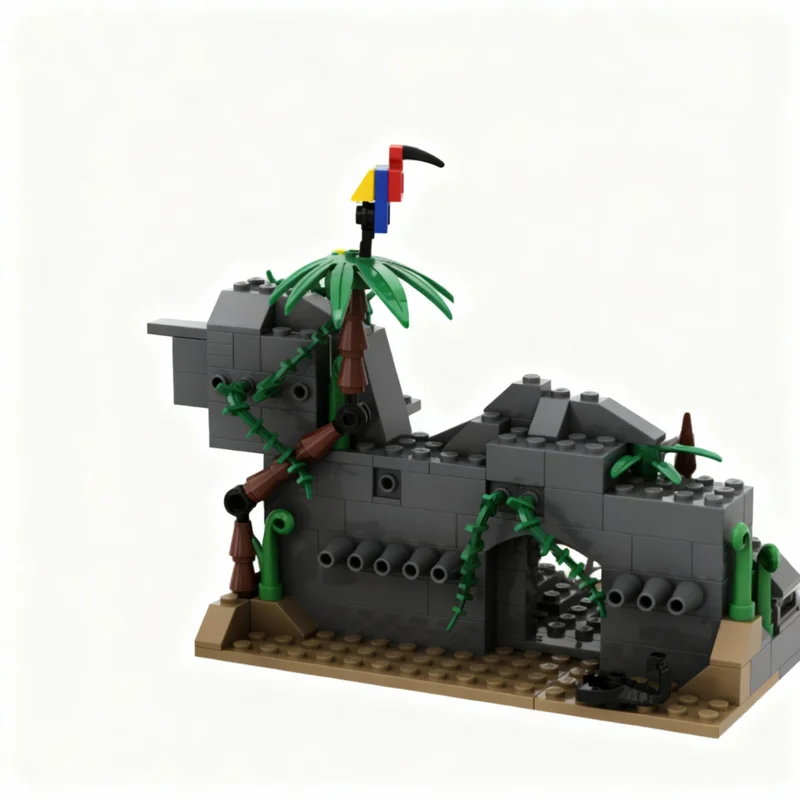 Art And Craft Jungle - 176-delige MOC Jungle Ruins Explorer City