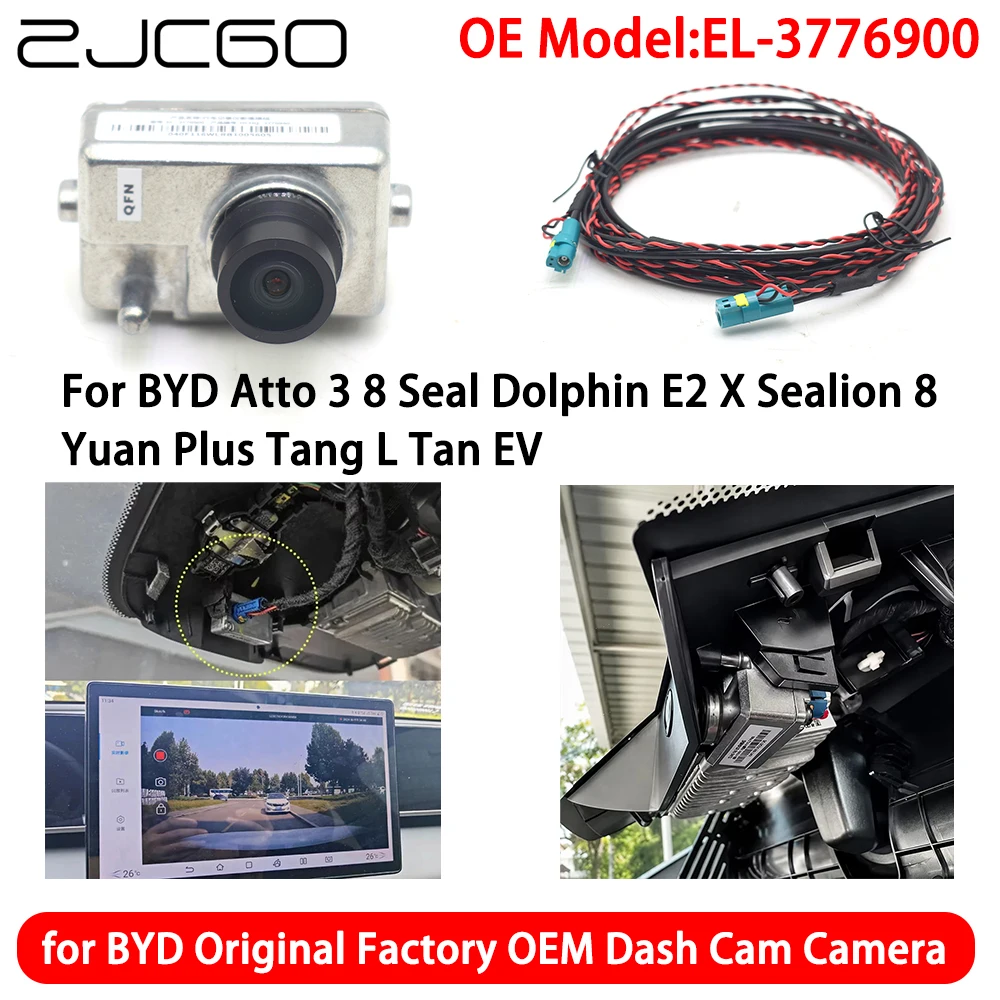 for BYD Atto 3 8 Seal Dolphin E2 X Sealion 8 Yuan Plus Tang L Tan EV OEM Dash Cam EL-3776900 Original Accessory Recorder Camera