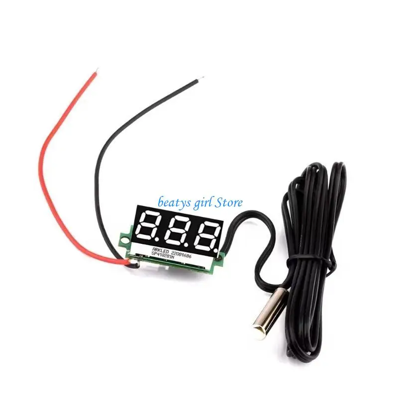 C7AB Waterproof Steel Probes Digital Thermometers For Aquarium Greenhouses Industrial