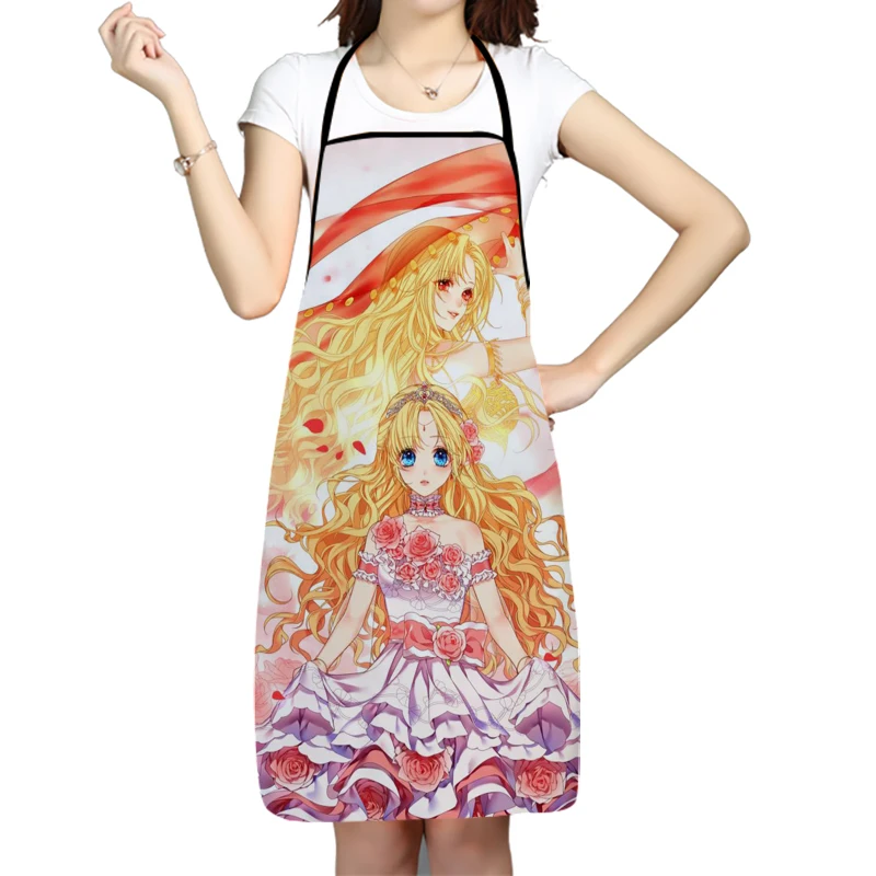 Kitchen Apron Who Made Me A Princess Anime Sleeveless Oxford Fabric Aprons for Men Women Home Cleaning Tools Creative Gifts 0506