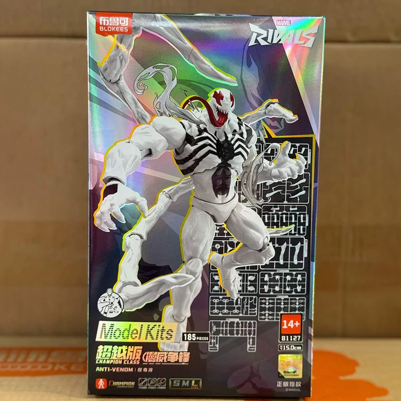 En stock: Figura de acción Blokees Rivals Legend Class Wave 1 Anti-Venom, modelo de robot coleccionable, exquisito juguete de exhibición para aficionados.