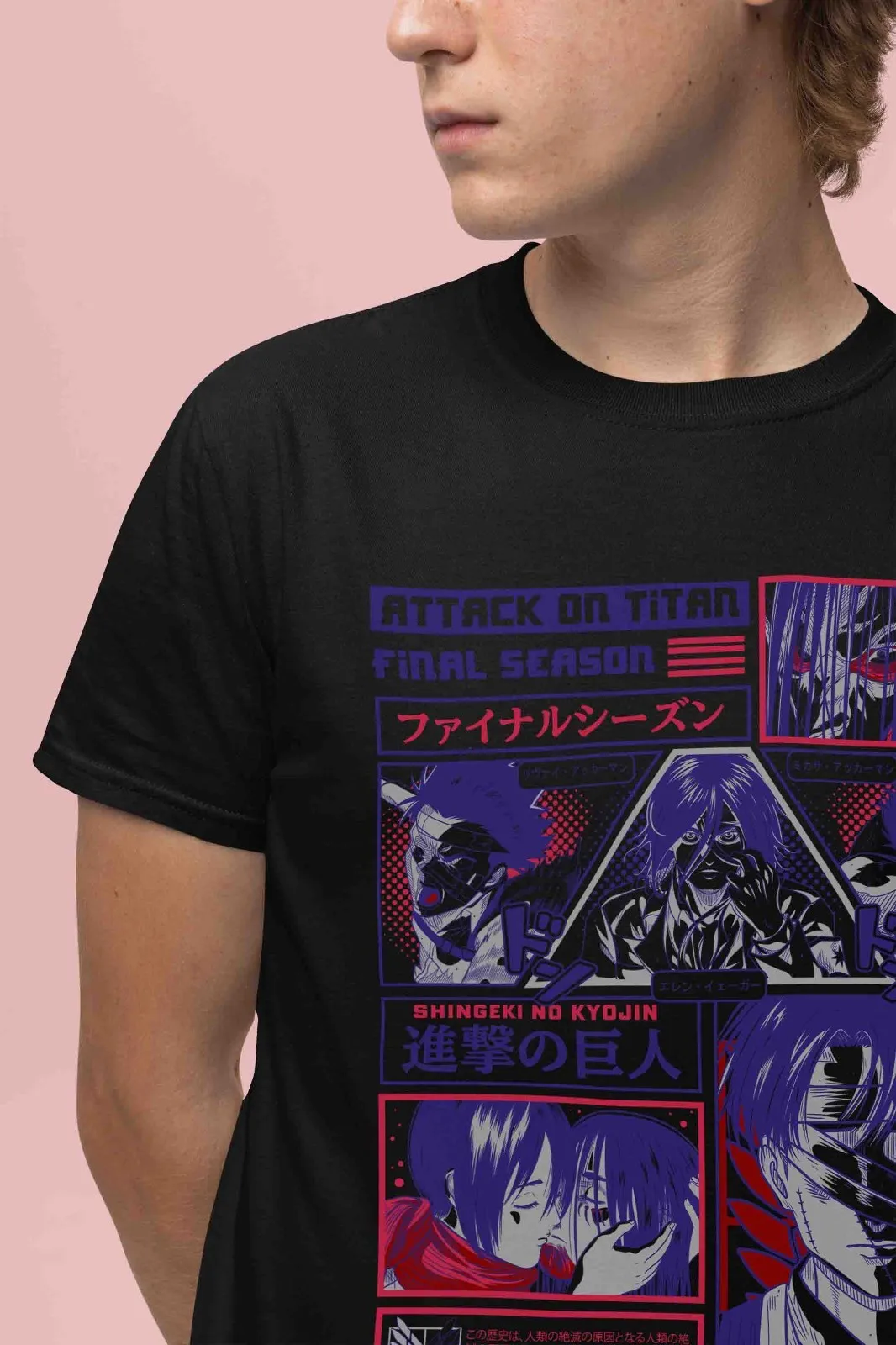 Attack On Titan Shirt Levi Ackerman Tshirt AOT T-Shirt Anime Unisex Graphic Tee
