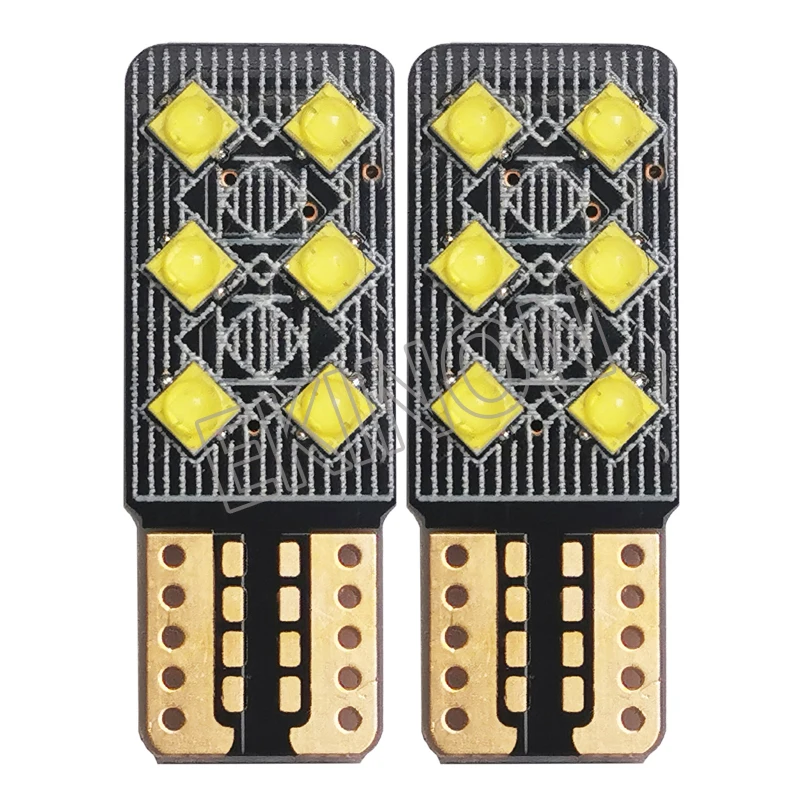 20pcs DC9V-60V T10 W5W 194 168 Truck Clearance Light Bulb No Polarity Car LED Reading License Plate Lamp 2525 6SMD White