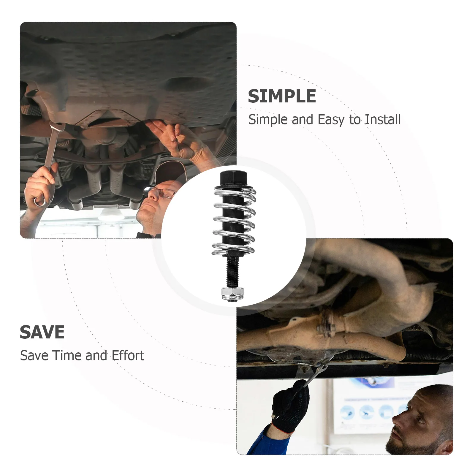 

1 set 1 Set Exhaust Manifold Stud Kit Durable Car Exhaust Bolts Nuts Hardware Spring Screws Fix Tool For All Vehicle Models