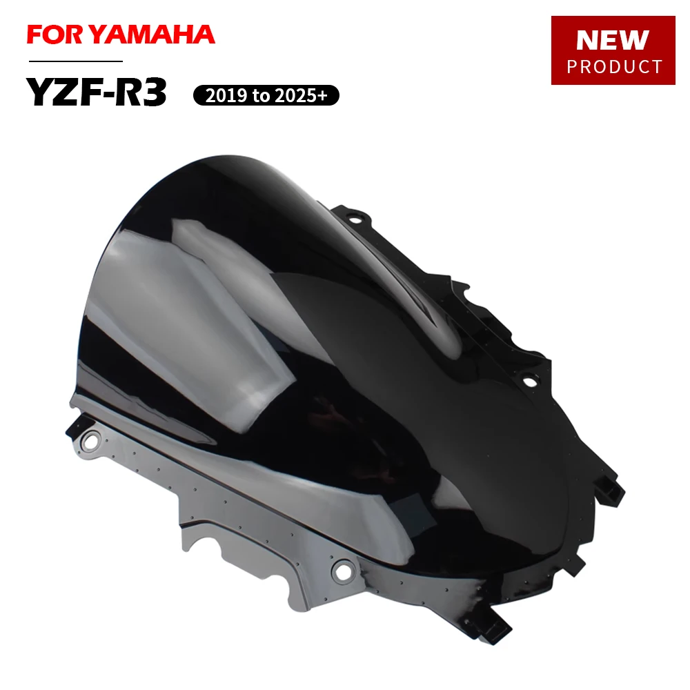 

R3 2019 to 2025 + Windscreens Motorcycle Windshield Spoiler For YAMAHA YZF-R3 Screen Windscreen Heightening Deflector Parts