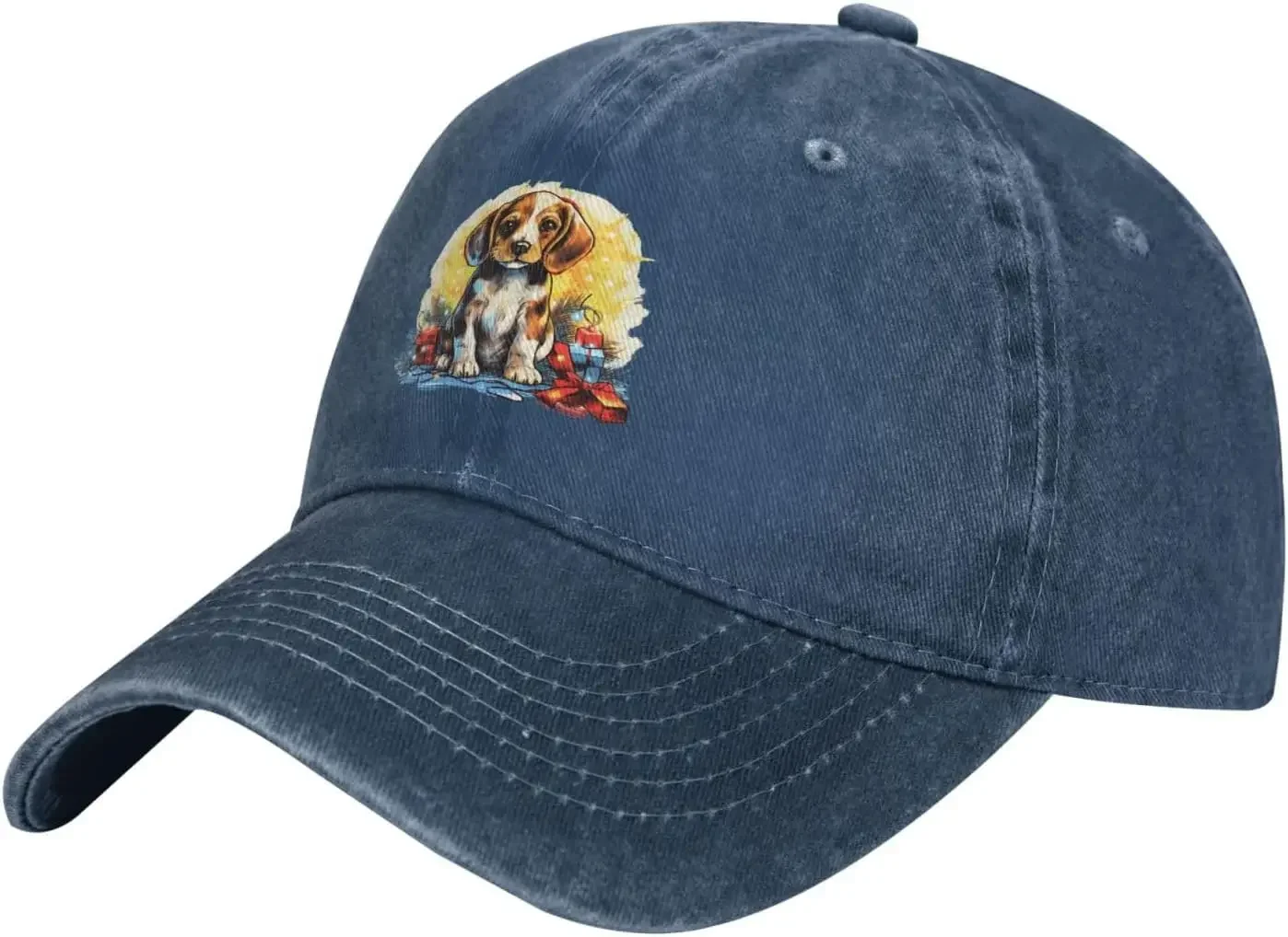 Border Collie Puppy in Xmas Hat Women Baseball Hat Fashionable Hat